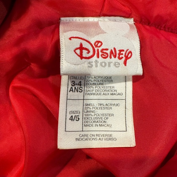 Disney Store Winnie the Pooh Red Jacket Kids 4/5 Eeyore Embroidered 90s Y2K - Picture 6 of 8